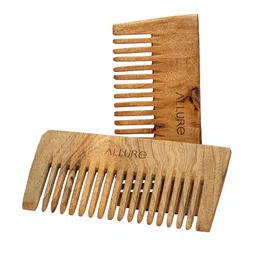 ALLURE Set Of 2 Neem Wooden Combs image 2