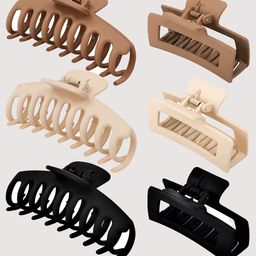 FIMBUL Women Black & Brown Set of 6 Claw Clip-15