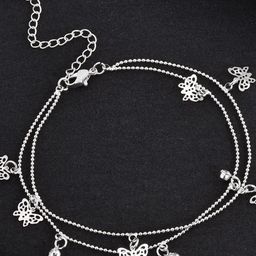 OOMPH  Butterfly Beads & Charm Anklet-35