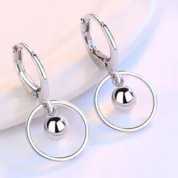 MYKI Silver-Plated Contemporary Drop Earrings-image-31
