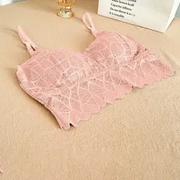 Krelin Self Design Half Coverage Lightly Padded Bralette Bra With All Day Comfort-54