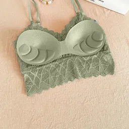 Krelin Self Design Half Coverage Lightly Padded Bralette Bra With All Day Comfort image 4