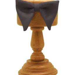 MUTAQINOTI Men Charcoal Bow Tie-image-68