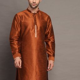 Utsav Fashion Art Silk Mandarin Collar Kurta-picture-44