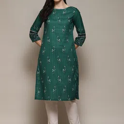 Biba Floral Printed Straight Kurta-51