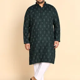 Sztori Plus Size Ethnic motifs Printed Straight Kurta-image-32