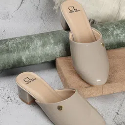 Carlton London Round Toe Block Heeled Mules-picture-21