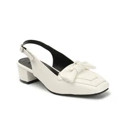 ELLE Square Toe Block Mules With Bows & Buckles image 2