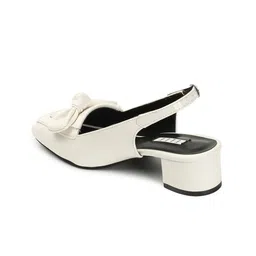 ELLE Square Toe Block Mules With Bows & Buckles image 3