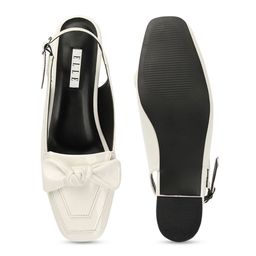 ELLE Square Toe Block Mules With Bows & Buckles image 5