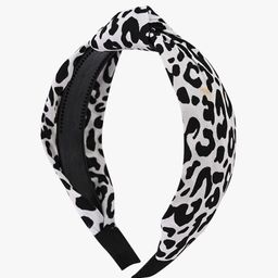 BuckleUp Women White & Black Printed Knotted Hairband-image-93