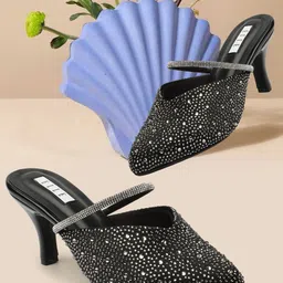 ELLE Embellished Kitten Heel Mules-44