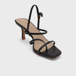 20Dresses Women Black PU Kitten Mules-20