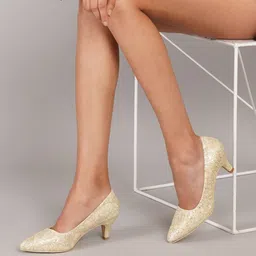 Sherrif Shoes Embellished Pointed Toe Party Pumps Kitten Heels-51