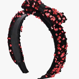 BuckleUp Women Red & Black Bow Embellished Hairband-image-28