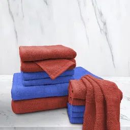 Aura Set Of 12 Solid 500 GSM Cotton Towel Set-image-38