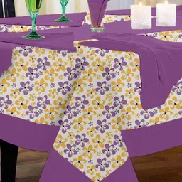 Lushomes Multi Printed 6 Seater Regular Table Linen Set image 1