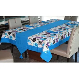 Lushomes Multicoloured Cotton Printed 6 Seater Regular Table Linen Set image 2