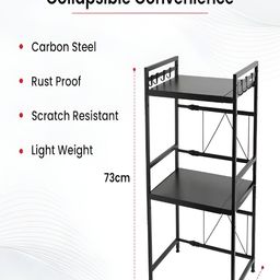 Kuber Industries Black Wooden Kitchen Counter Shelf Organizer-image-64