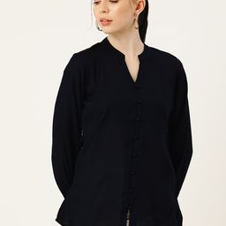 MissKurti Mandarin Collar Long Sleeeves Top-image-1