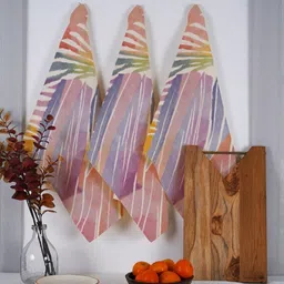 Ratan Cart 3Pcs Pink & Blue Printed Cotton Kitchen Towels-70