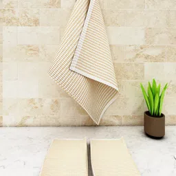Athom Living Beige 6-Pieces Popcorn Textured Kitchen Towels-19