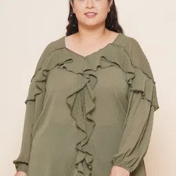 Kiaahvi by JOHN PRIDE Plus Size Self Design Tunic-47
