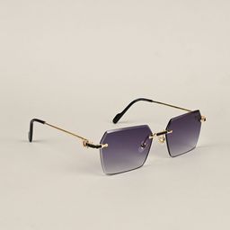 IDOR Unisex Rectangle Sunglasses with UV Protected Lens IDOR-56041-35