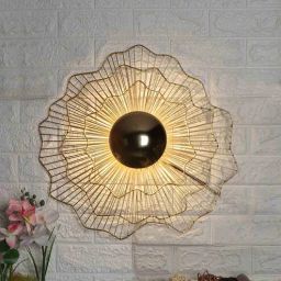 eliante by jainsons lights Frappe Metal Novelty Wall Light (Antique Gold)-picture-48