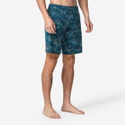 Men Swimming Shorts - Swimshort 100 Long - Bana Turquoise Navy Blue-image-3
