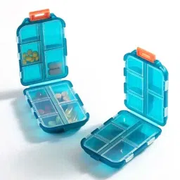 sorath 1 Week Portable 2 Layer 10 Compartment Pill Box For Home Outdoor And Travelling 1 Pcs Pill Box image 3