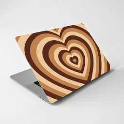 PrintCrown Brown Heart Vinyl Laptop Decal 15.6-image-4