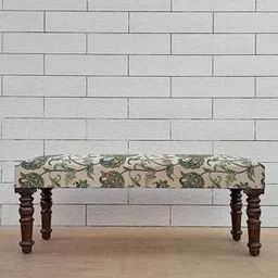 the home dekor Sarah Solid Wood Bench in Melamine Walnut Finish-picture-5