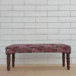 the home dekor Sarah Solid Wood Bench in Melamine Walnut Finish-picture-2