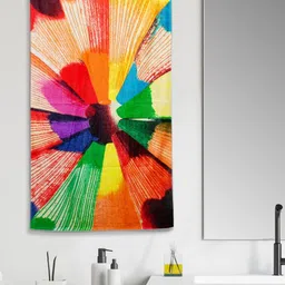Aura Multicolored Printed 350 GSM Cotton Bath Towel-7