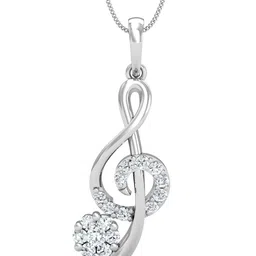 KUBERBOX Ampersand Forever 18KT White Gold Diamond-Studded Pendant-1.6g-image-67