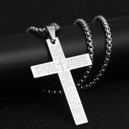 Yellow Chimes Silver Plated Cross Pendant With Chain-29