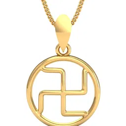 KUBERBOX Sauwastika 18KT Gold Pendant-1.12gm-24