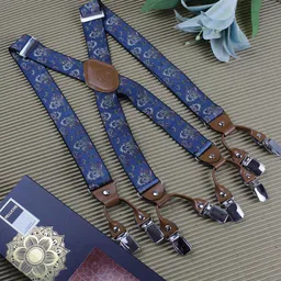 PELUCHE Unisex Patterned Fancy Charm 8 Clips Suspender-57