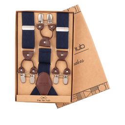 The Tie Hub Textured Y Back Clip On Suspender-image-55