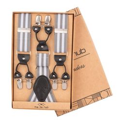The Tie Hub Men Striped Y Back Clip On Suspender-image-70