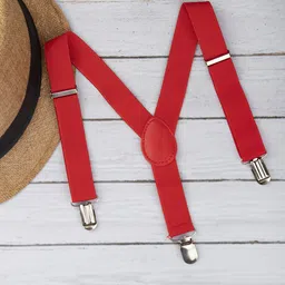 Arendelle Boys Red Adjustable Y-Back Suspenders-image-44