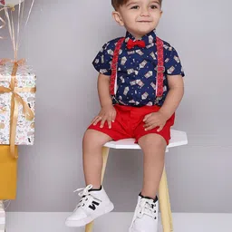 KID1 Boys Printed Pure Cotton Shirt With Shorts-image-81