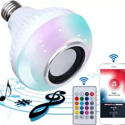 RENTOOR BRAND NEW Led Bluetooth Speaker Music Light Bulb B22 LED White + RGB Light 10 W Bluetooth Speaker-24