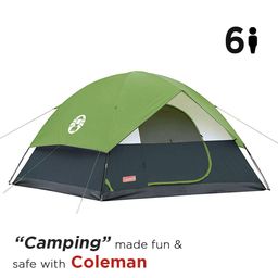 6-Person Sundome Camping Tent, Superior Air Ventilation & Easy Setup, Green-image-77