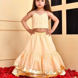 Rangpur Girls Shoulder Straps Embellished Silk Lehenga & Blouse-picture-25