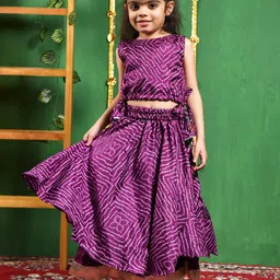 Rangpur Girls Printed Ready to Wear Lehenga &-picture-34