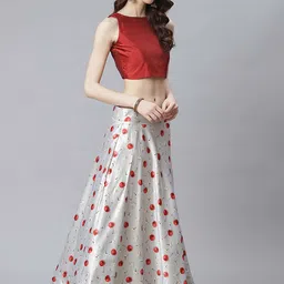 Kaizen TEXO FAB Sequinned Semi-Stitched Lehenga & Unstitched Blouse With Dupatta image 3