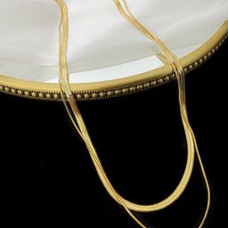 MYKI Gold-Plated Feather Shaped Pendants with Chains-image-44