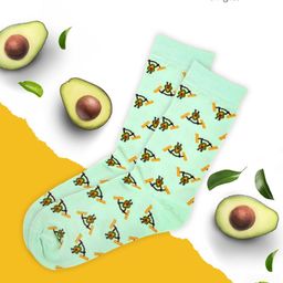 Hexafun Unisex Turquoise Blue Cotton Patterned Socks-image-100